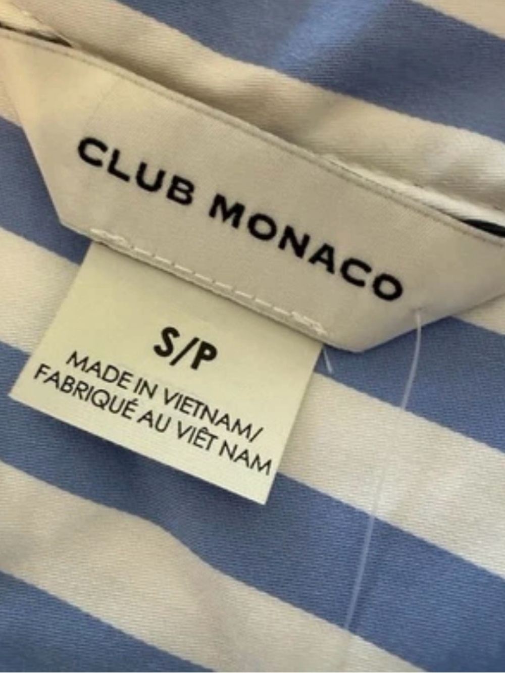 Club Monaco Women’s Blue & White Stripe Midi Dress Belt, Slits Sz S/P - Picture 6 of 10